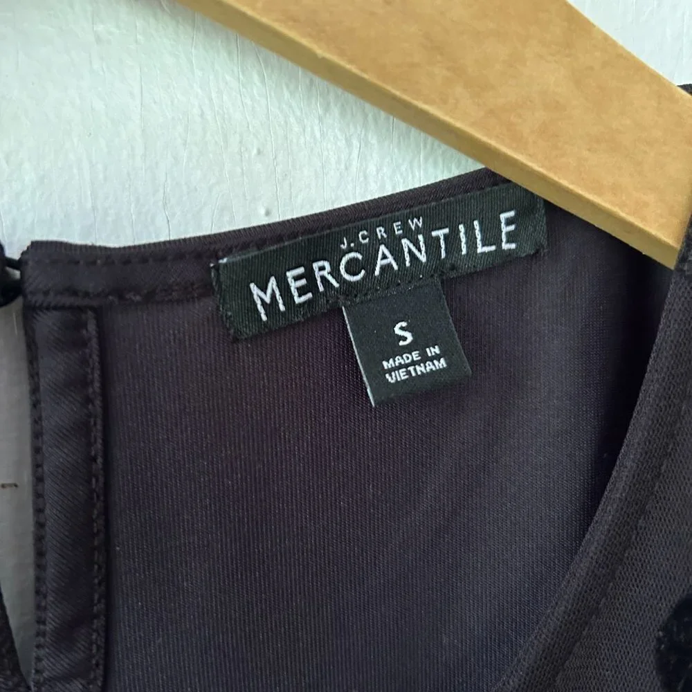 J.Crew Mercantile Sleeveless Blouse Womens‎ Small Black Polka Dot Whimsigoth